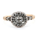 Georgian Diamond Cluster Ring-Charlotte Sayers Antique Jewellery