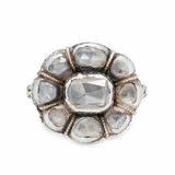 Georgian Diamond Cluster Ring-Charlotte Sayers Antique Jewellery