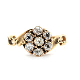 Georgian Diamond Cluster Ring-Charlotte Sayers Antique Jewellery