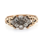 Georgian Diamond Cluster Ring-Charlotte Sayers Antique Jewellery