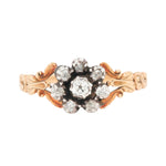 Georgian Diamond Cluster Ring-Charlotte Sayers Antique Jewellery