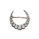 Georgian Diamond Crescent Brooch-Charlotte Sayers Antique Jewellery