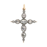 Georgian Diamond Cross Pendant-Charlotte Sayers Antique Jewellery
