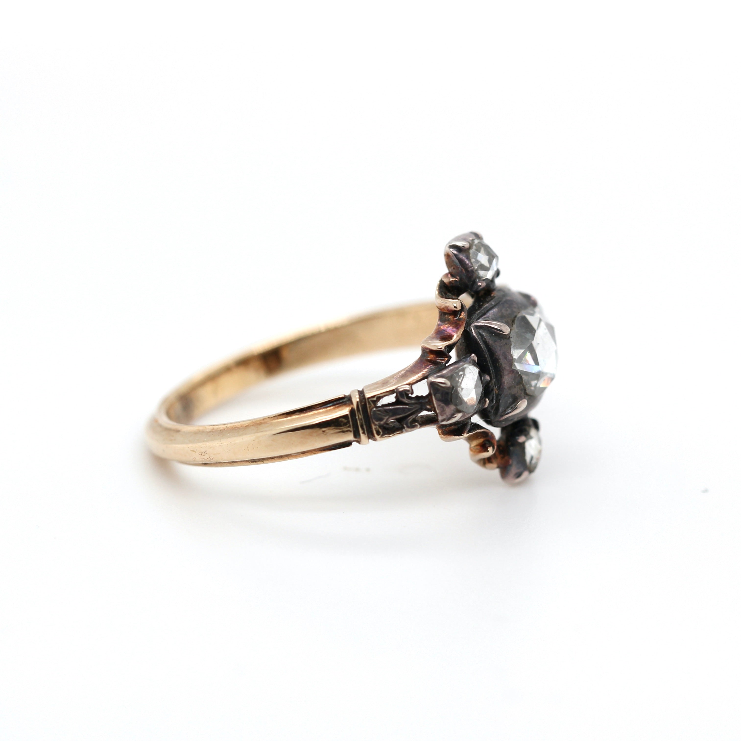 Georgian Diamond Cruciform Ring-Charlotte Sayers Antique Jewellery