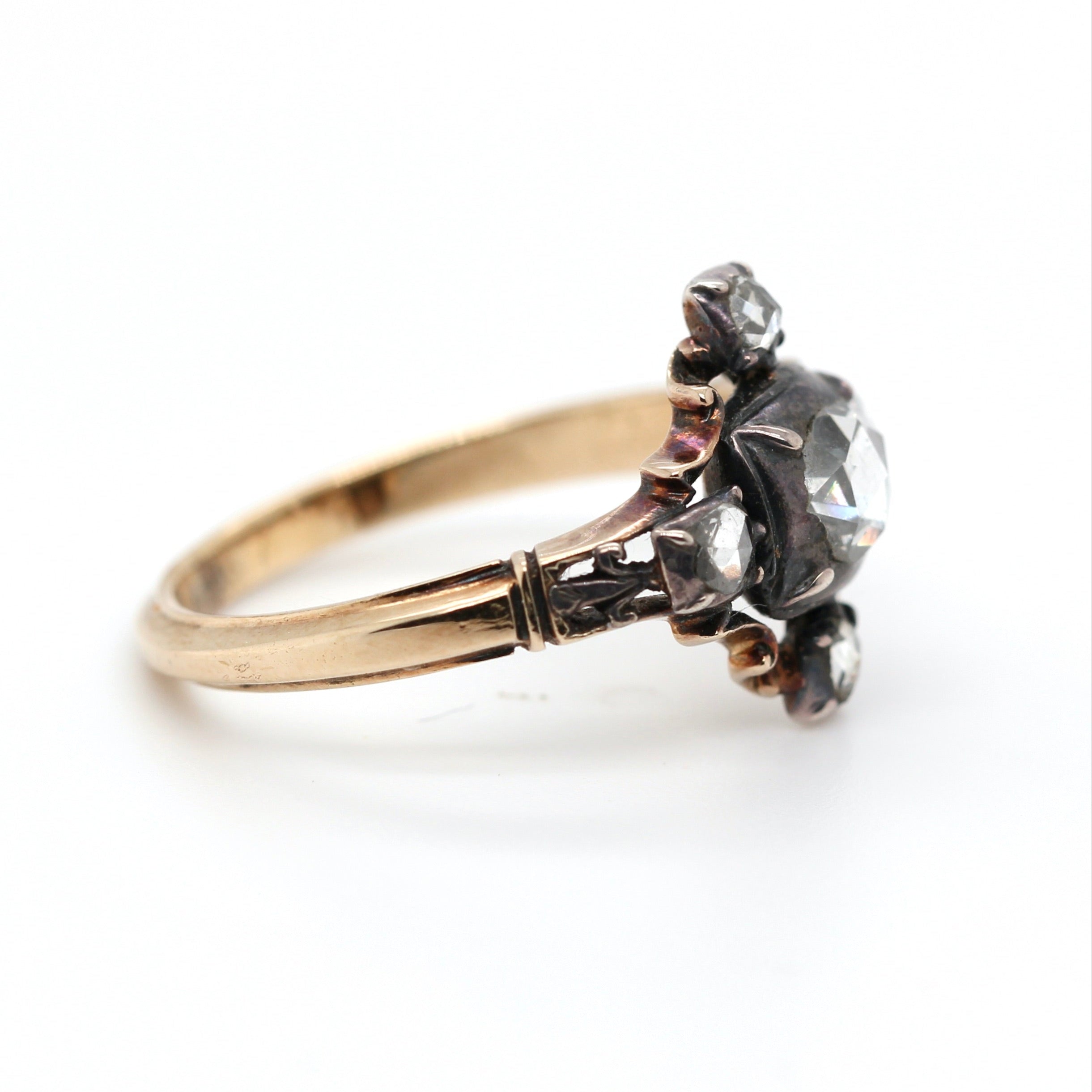 Georgian Diamond Cruciform Ring-Charlotte Sayers Antique Jewellery