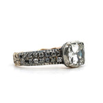 Georgian Diamond Cushion Cut Ring-Charlotte Sayers Antique Jewellery