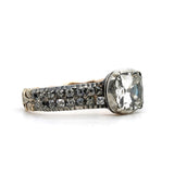 Georgian Diamond Cushion Cut Ring-Charlotte Sayers Antique Jewellery