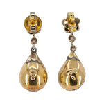 Georgian Diamond Drop Earrings-Charlotte Sayers Antique Jewellery