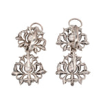 Georgian Diamond Drop Earrings-Charlotte Sayers Antique Jewellery