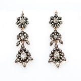 Georgian Diamond Drop Earrings-Charlotte Sayers Antique Jewellery