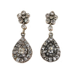 Georgian Diamond Drop Earrings-Charlotte Sayers Antique Jewellery