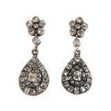 Georgian Diamond Drop Earrings-Charlotte Sayers Antique Jewellery