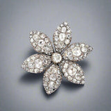 Georgian Diamond Flower Brooch-Charlotte Sayers Antique Jewellery