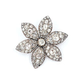 Georgian Diamond Flower Brooch-Charlotte Sayers Antique Jewellery