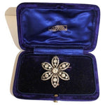 Georgian Diamond Flower Brooch/Hairpiece-Charlotte Sayers Antique Jewellery