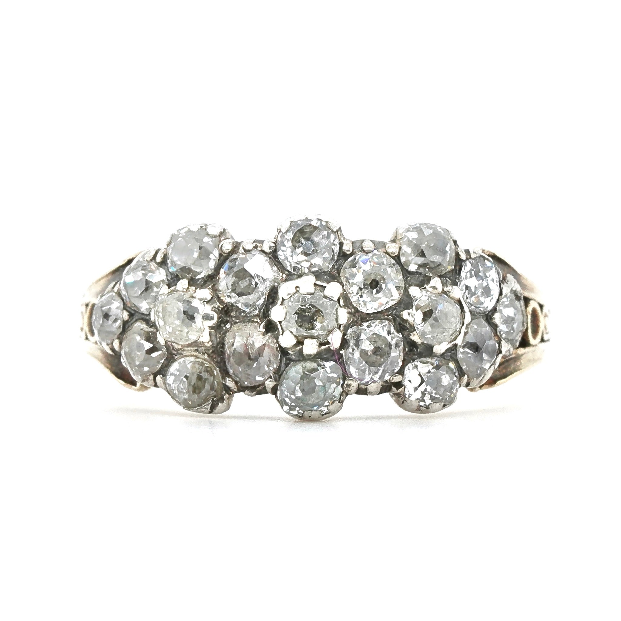 Georgian Diamond Flower Ring-Charlotte Sayers Antique Jewellery