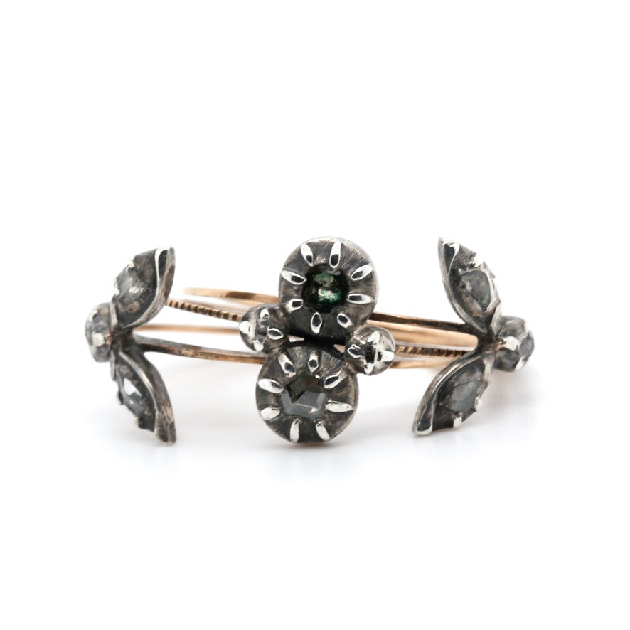 Georgian Diamond Gimmel Ring-Charlotte Sayers Antique Jewellery