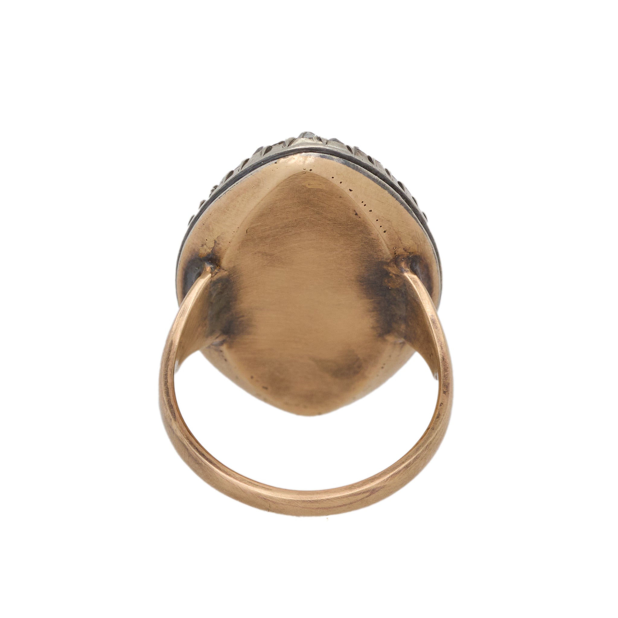 Georgian Diamond Hair Ring-Charlotte Sayers Antique Jewellery