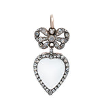 Georgian Diamond Heart Pendant-Charlotte Sayers Antique Jewellery