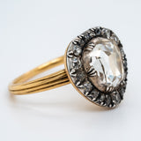 Georgian Diamond Heart Shaped Ring-Charlotte Sayers Antique Jewellery