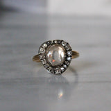 Georgian Diamond Heart Shaped Ring-Charlotte Sayers Antique Jewellery