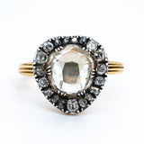 Georgian Diamond Heart Shaped Ring-Charlotte Sayers Antique Jewellery