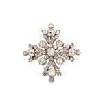 Georgian Diamond Maltese Cross Brooch/Pendant-Charlotte Sayers Antique Jewellery