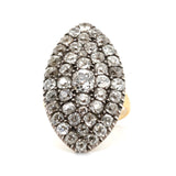 Georgian Diamond Pavé Marquise Ring-Charlotte Sayers Antique Jewellery