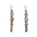 Georgian Diamond Poissarde Earrings-Charlotte Sayers Antique Jewellery