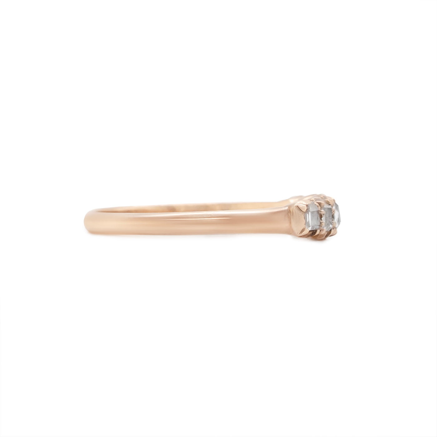 Georgian Diamond Table Cut Line Ring-Charlotte Sayers Antique Jewellery