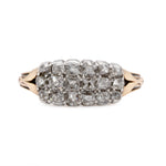 Georgian Diamond Three Row Ring-Charlotte Sayers Antique Jewellery