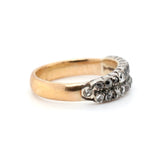 Georgian Diamond Two Row Ring-Charlotte Sayers Antique Jewellery