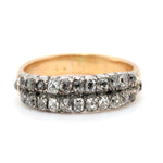 Georgian Diamond Two Row Ring-Charlotte Sayers Antique Jewellery