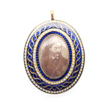 Georgian Diamond and Enamel Pendant-Charlotte Sayers Antique Jewellery