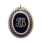 Georgian Diamond and Enamel Pendant-Charlotte Sayers Antique Jewellery