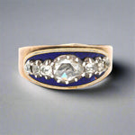 Georgian Diamond and Enamel Ring-Charlotte Sayers Antique Jewellery