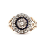 Georgian Diamond and Enamel Ring-Charlotte Sayers Antique Jewellery