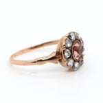 Georgian Diamond and Topaz Ring-Charlotte Sayers Antique Jewellery