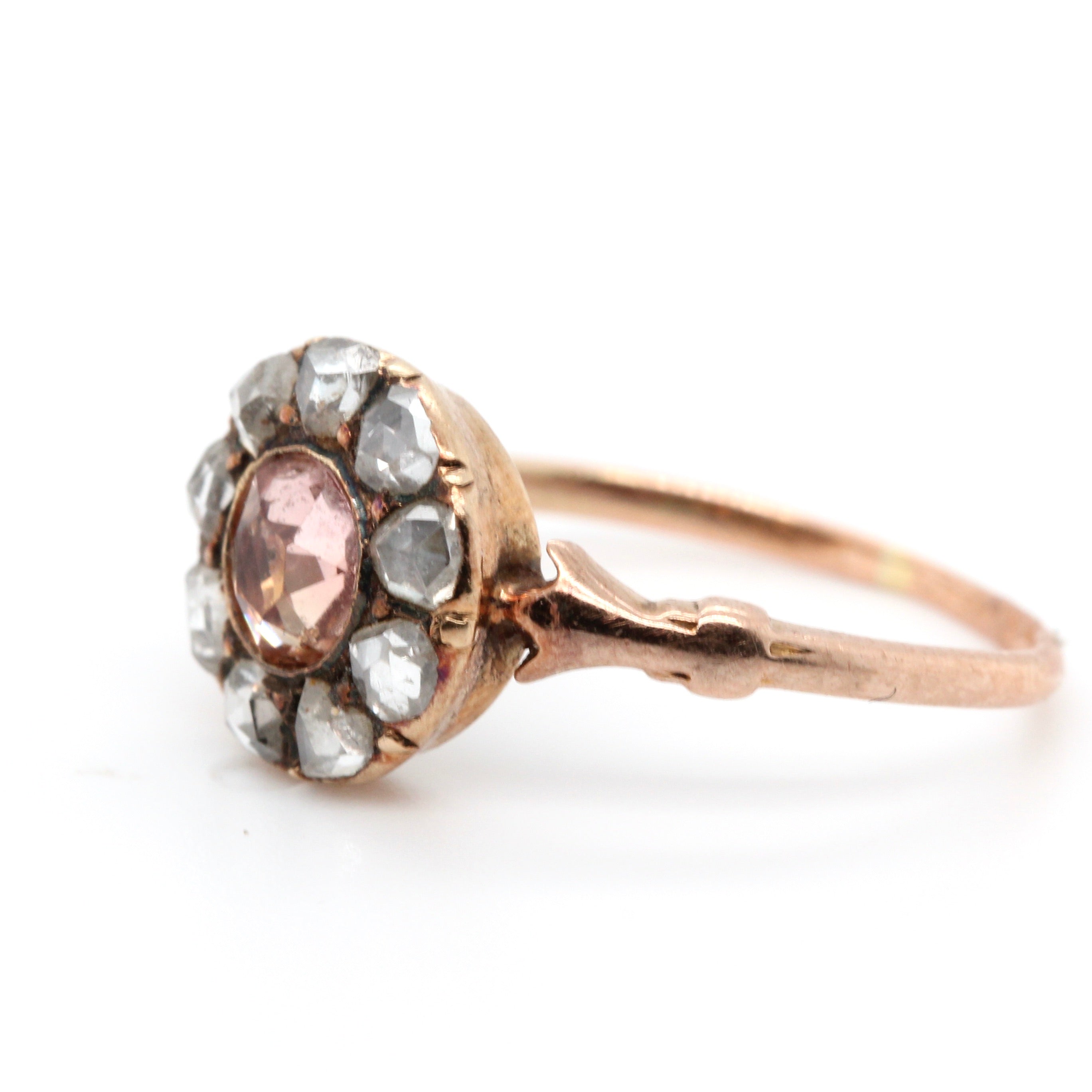 Georgian Diamond and Topaz Ring-Charlotte Sayers Antique Jewellery