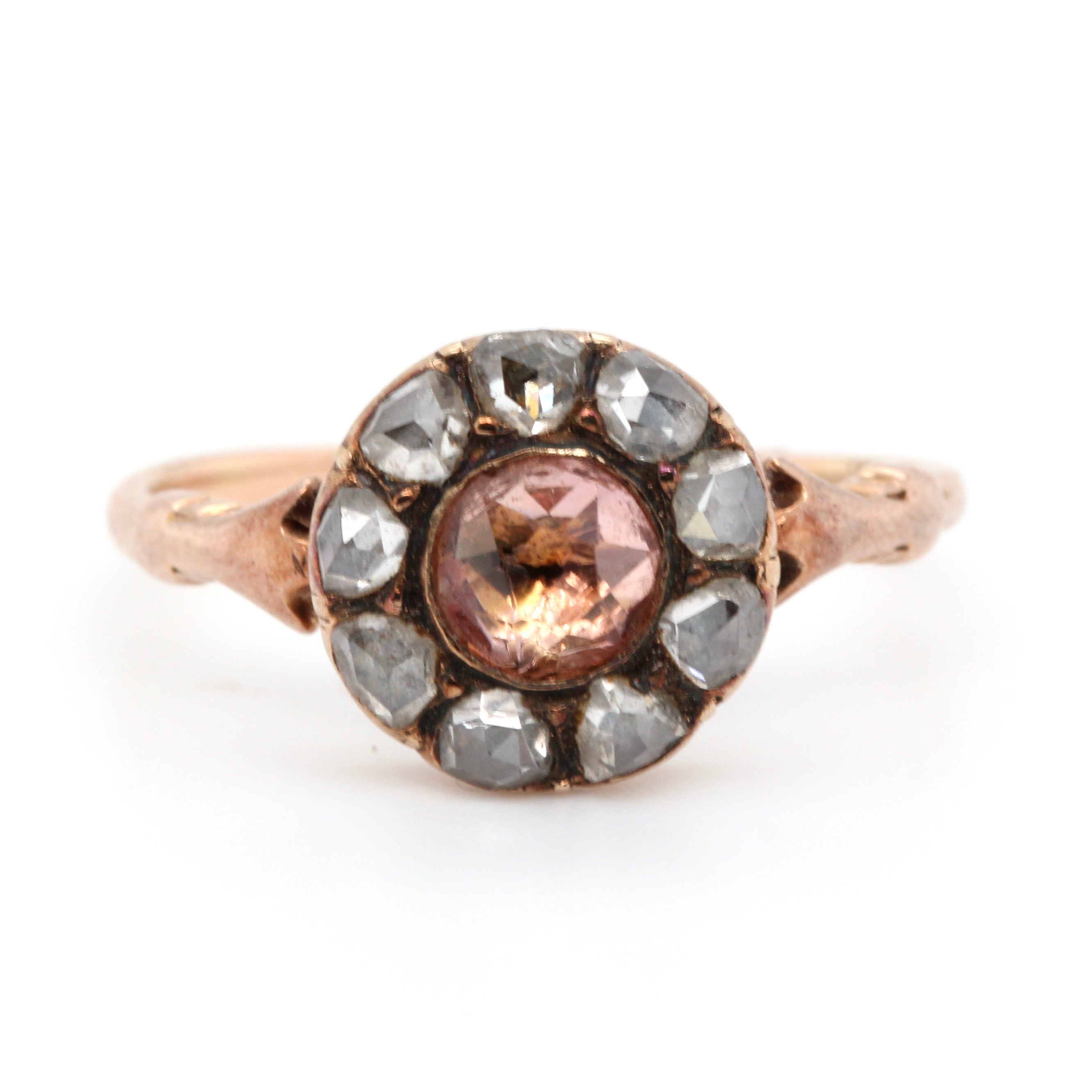 Georgian Diamond and Topaz Ring-Charlotte Sayers Antique Jewellery