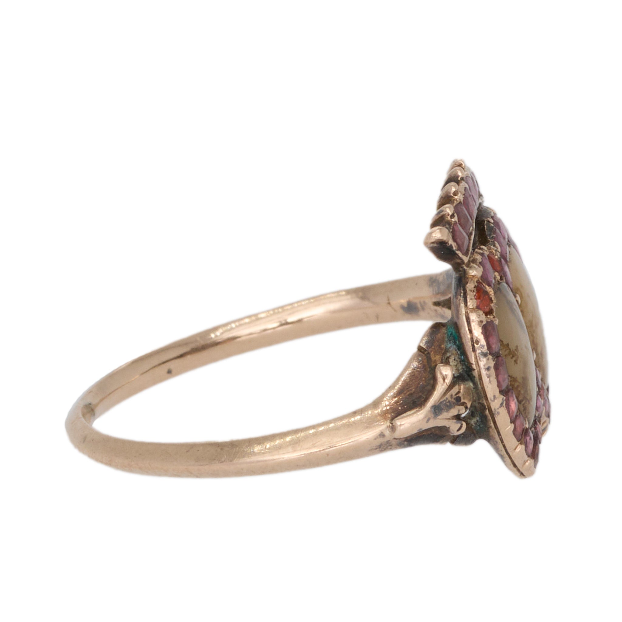 Georgian Double Heart Ring-Charlotte Sayers Antique Jewellery