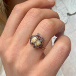 Georgian Double Heart Ring-Charlotte Sayers Antique Jewellery
