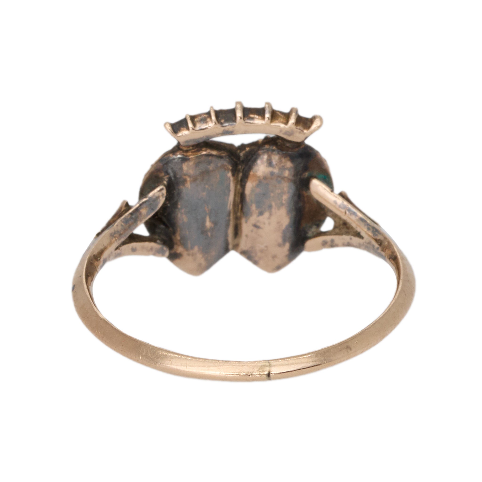 Georgian Double Heart Ring-Charlotte Sayers Antique Jewellery
