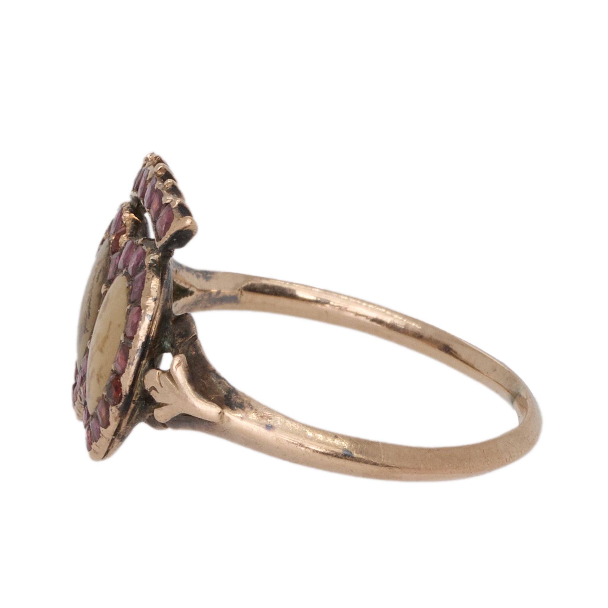 Georgian Double Heart Ring-Charlotte Sayers Antique Jewellery