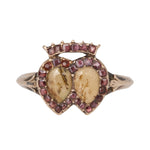 Georgian Double Heart Ring-Charlotte Sayers Antique Jewellery