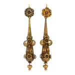 Georgian Drop Earrings-Charlotte Sayers Antique Jewellery