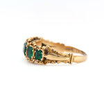 Georgian Emerald 5 Stone Ring-Charlotte Sayers Antique Jewellery