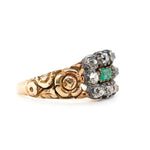 Georgian Emerald and Diamond Ring-Charlotte Sayers Antique Jewellery