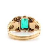 Georgian Emerald and Diamond Ring-Charlotte Sayers Antique Jewellery