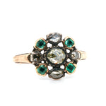 Georgian Emerald and Diamond Ring-Charlotte Sayers Antique Jewellery